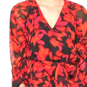 Red and black metallic dress size 2x